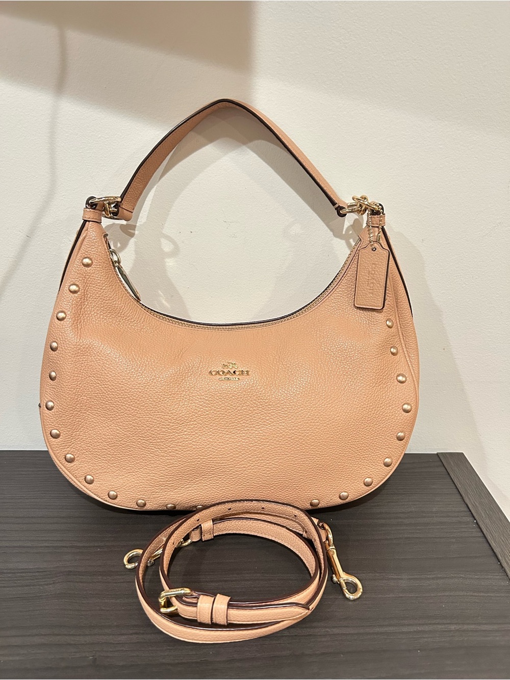 Coach East/West Harley Leather Hobo Bag Style#F22548 EUC